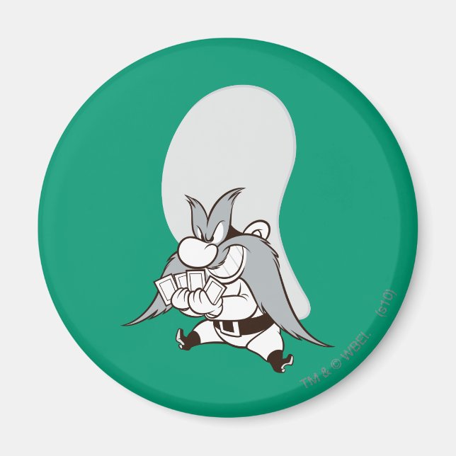 Yosemite Sam Spielkarten Magnet (Vorne)