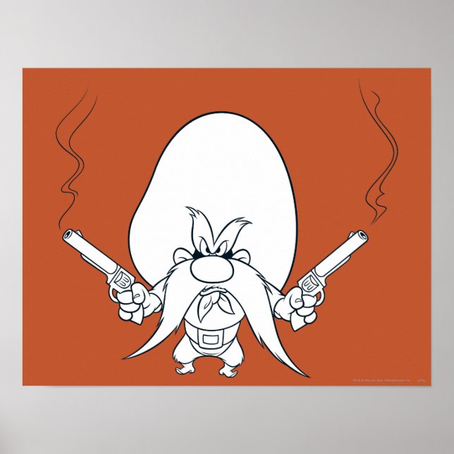 Yosemite Sam Srauking Guns Poster (Vorne)