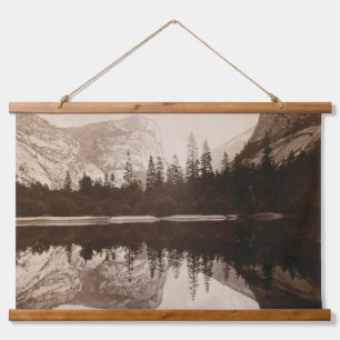 Yosemite - Spiegel Lake - Nationalpark Wandteppich Mit Holzrahmen