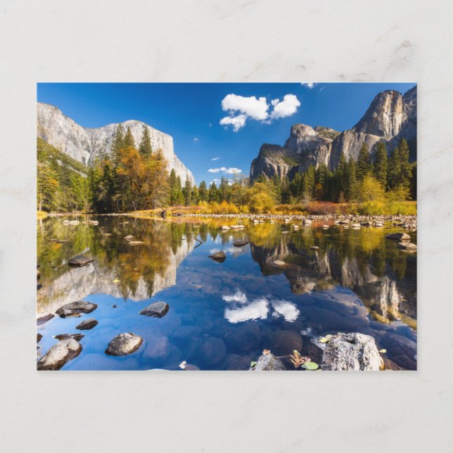 Yosemite-Tal im Fall Postkarte (Vorderseite)