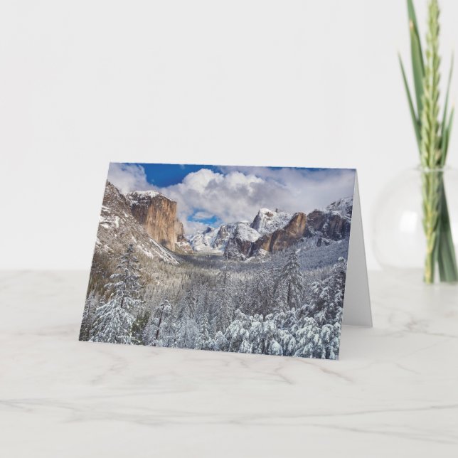 Yosemite-Tal im Schnee Karte (Vorderseite)