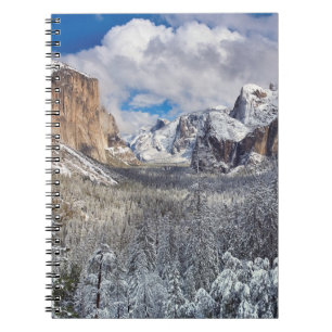 Yosemite-Tal im Schnee Notizblock