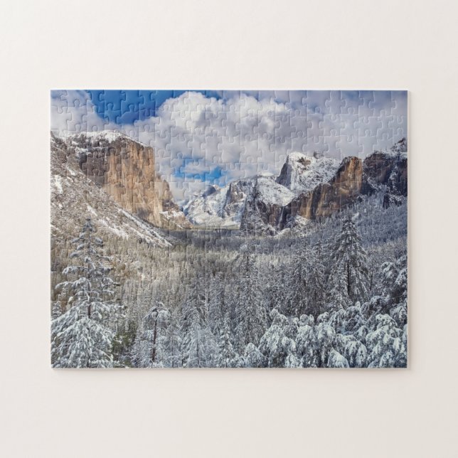 Yosemite-Tal im Schnee Puzzle (Horizontal)
