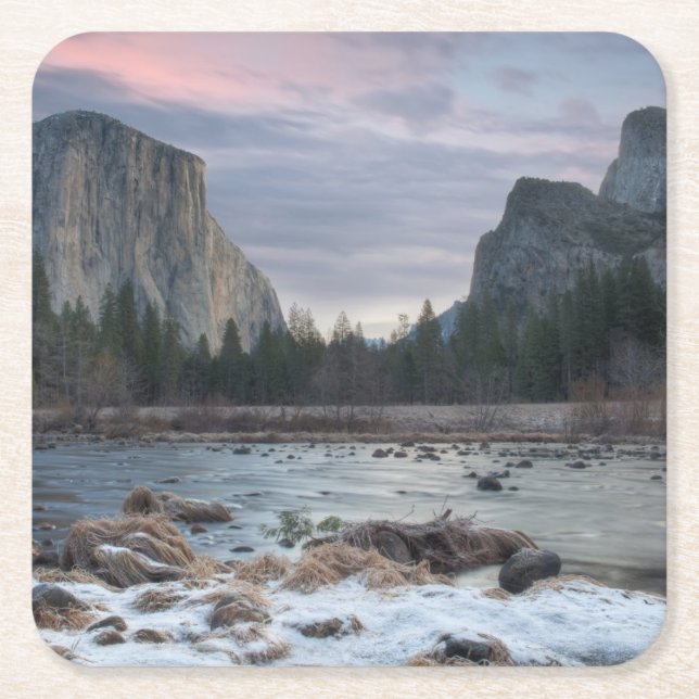 Yosemite-Tal Rechteckiger Pappuntersetzer (Vorderseite)