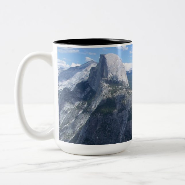 Yosemite-Tal vom Gletscher-Punkt Zweifarbige Tasse (Links)