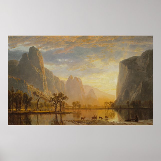 Yosemite-Tal von Albert Bierstadt Poster (Vorne)