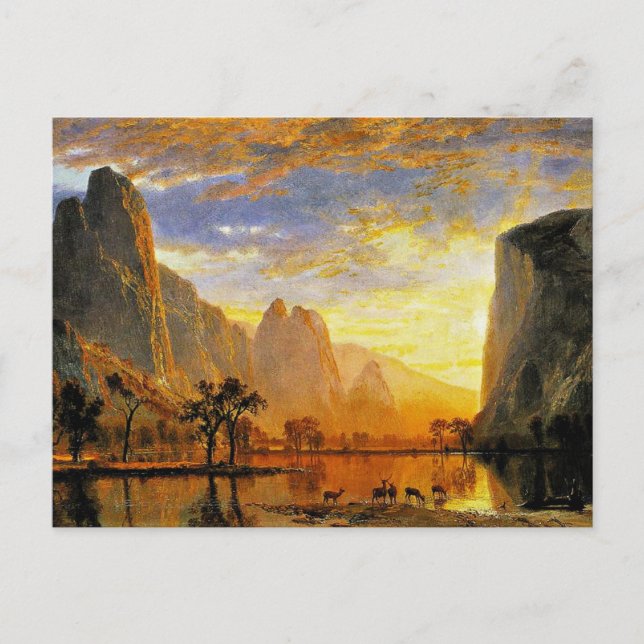 Yosemite-Tal von Albert Bierstadt Postkarte (Vorderseite)