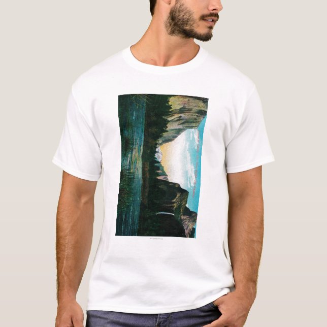Yosemite-Tal von der Brautschleier-Wiese T-Shirt (Vorderseite)