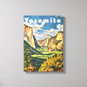 Yosemite Travel Art (Vector) Leinwanddruck