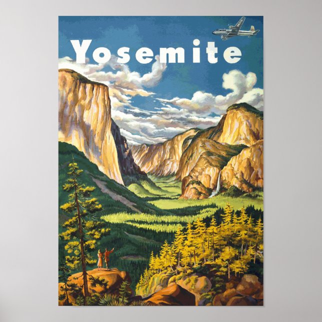 Yosemite Travel Art (Vector) Poster (Vorne)