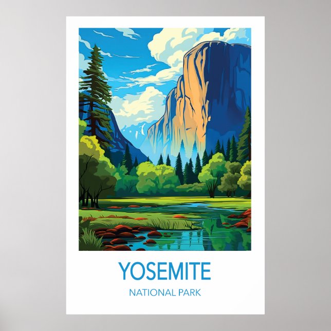 Yosemite Travel Poster National Park Art (Vorne)