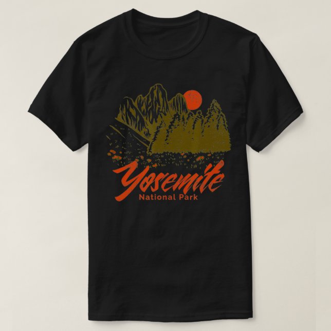 Yosemite US National Park California Sierra Nevada T-Shirt (Design vorne)