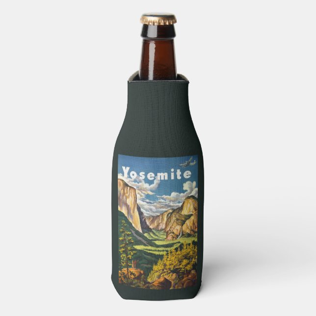 Yosemite USA Vintage Reiseflasche cooler Flaschenkühler (Flaschenvorderseite)