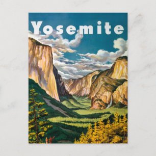 Yosemite Vacation Art UnediTED Vintage Fotos Alt Postkarte
