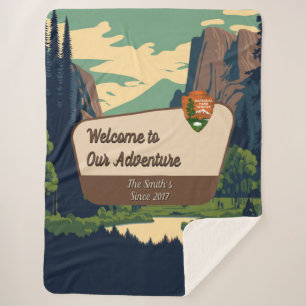 Yosemite Valley Familen-Camping-Abenteuer anpassen Sherpadecke