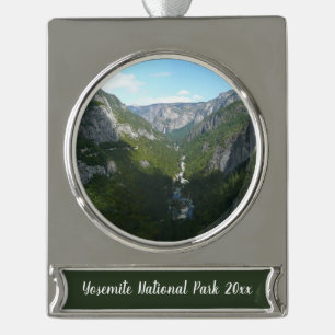 Yosemite Valley im Yosemite-Nationalpark Banner-Ornament Silber