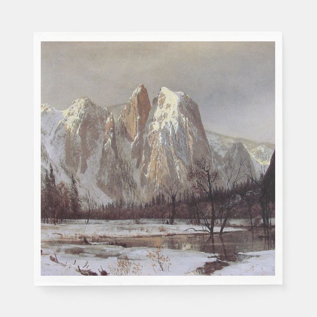 Yosemite Valley, Kalifornien (Cathedral Rock) Serviette (Vorderseite)