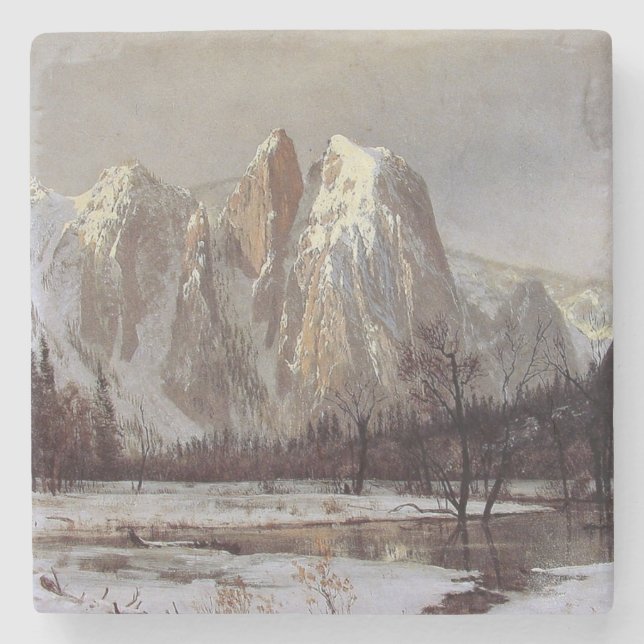 Yosemite Valley, Kalifornien (Cathedral Rock) Steinuntersetzer (Vorderseite)