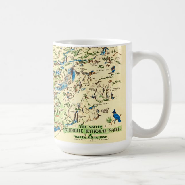 Yosemite Valley Karte Tasse (Rechts)