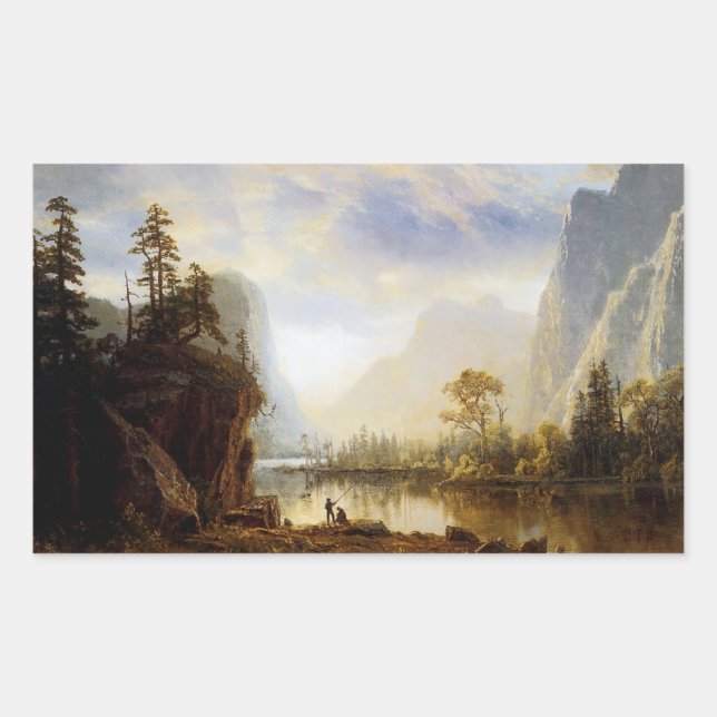 Yosemite Valley Rechteckiger Aufkleber (Vorderseite)