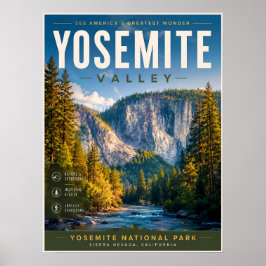 Yosemite-Valley-Reiseplakat Poster