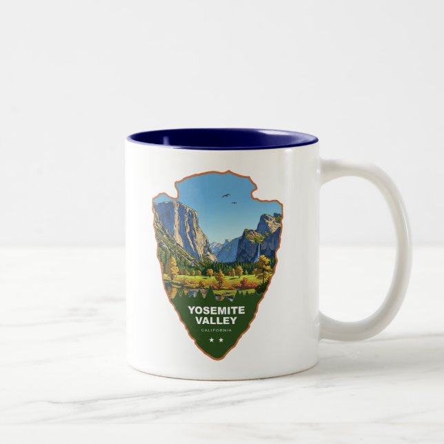 Yosemite Valley Yosemite National Park Arrowhead Zweifarbige Tasse (Rechts)