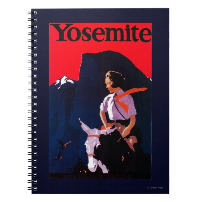 Yosemite Vintag PosterYosemite, CA Notizblock (Vorderseite)