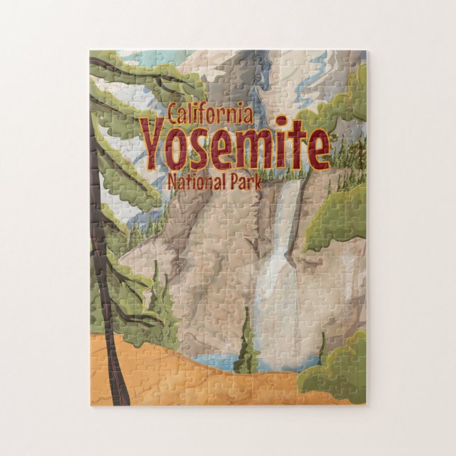 Yosemite Vintage Poster Puzzle (Vertikal)