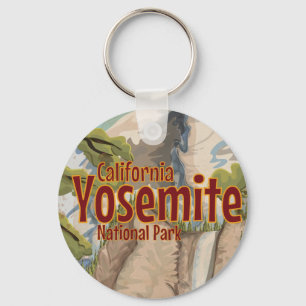 Yosemite Vintage Poster Schlüsselanhänger