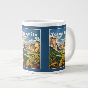Yosemite Vintage-Reiseplakat-Tassen Jumbo-Tasse