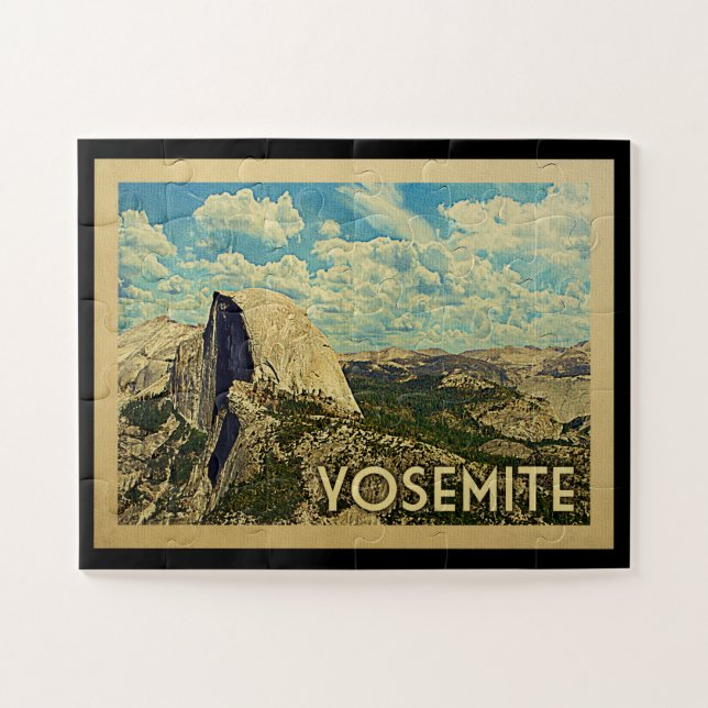 Yosemite Vintage Travel Puzzle (Horizontal)