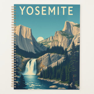 Yosemite Waterfall California Vintag Retro Planer