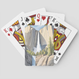 Yosemite Waterfalls | National Park Watercolor Spielkarten