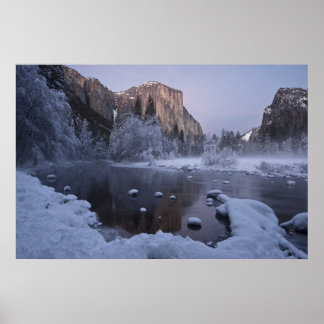 Yosemite Winter Landschaft Poster