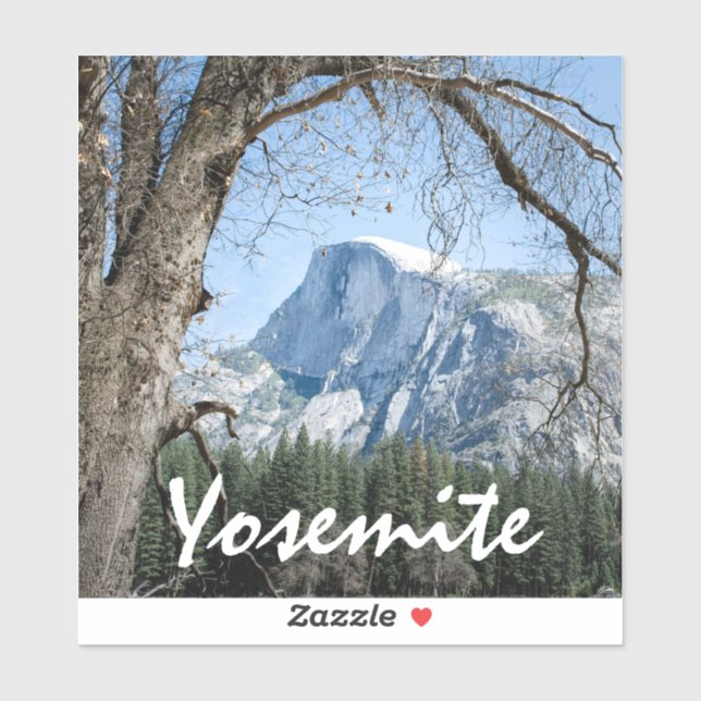 Yosemite's Half Dome Custom-Cut Vinyl Sticker (Blatt)
