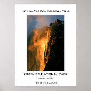 Yosemite's Natural Fire Fall Poster