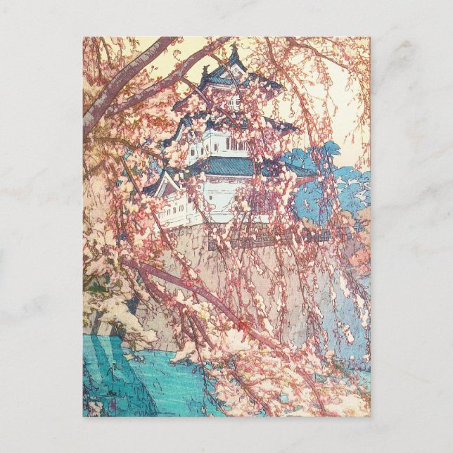 Yoshida Hiroshi Hirosaki Castle japan shin hanga Postkarte (Vorderseite)