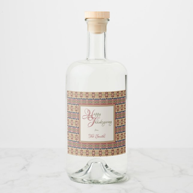 Yoskolo Erntedank Alkoholflaschenetikett (Vorderseite)