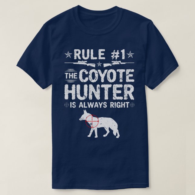 Yote-Jagd für Coyote-Jäger T-Shirt (Design vorne)