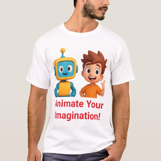 YoToon Studio Funny 3D Cartoon T-Shirt – Animate Y (Vorderseite)