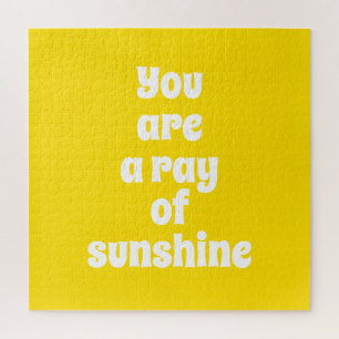 You are a ray of Sunshine yellow modern typography Puzzle