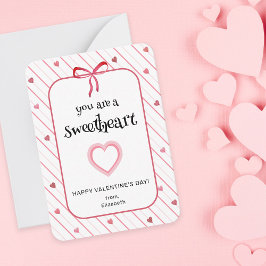 You Are A Sweetheart Classroom Valentine Mitteilungskarte