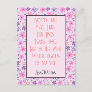 You Are Always Be My Side Valentine Postkarte