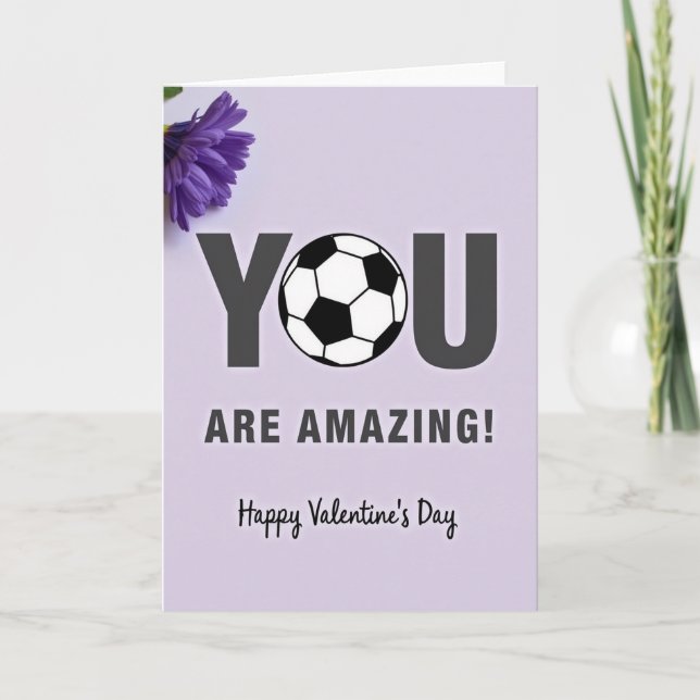 You Are Amazing Soccer Valentine Card Karte (Vorderseite)