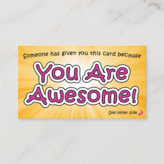 You Are Awesome Cards - Appreciation Cards Telefonnummerkarte