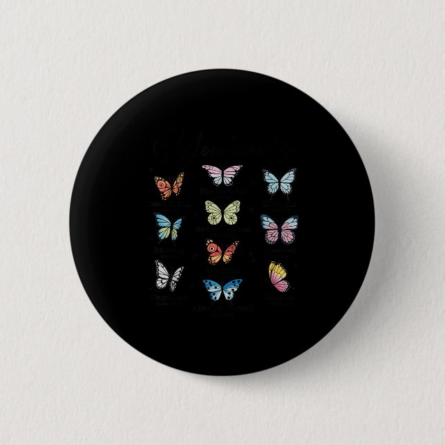 You Are Butterfly Beautiful Christian Religious Bi Button (Vorderseite)