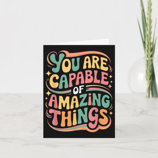 You Are Capable Of Amazing Things  Karte (Vorderseite)
