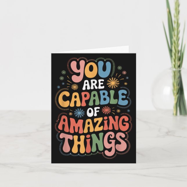 You Are Capable Of Amazing Things  Karte (Vorderseite)