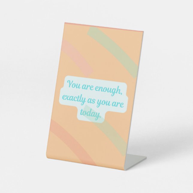 You Are Enough – Gentle Reminder Journal Sockelschild (Vorderseite)