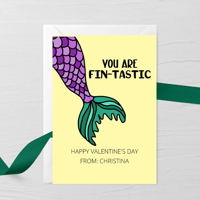 You Are Fin-Tastic Valentine’s Day Card Mitteilungskarte (Von Creator hochgeladen)